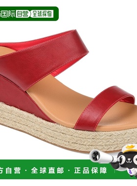 自营 Journee Collection 女式 Tru 舒适泡沫 Alissa 拖鞋 - 红色