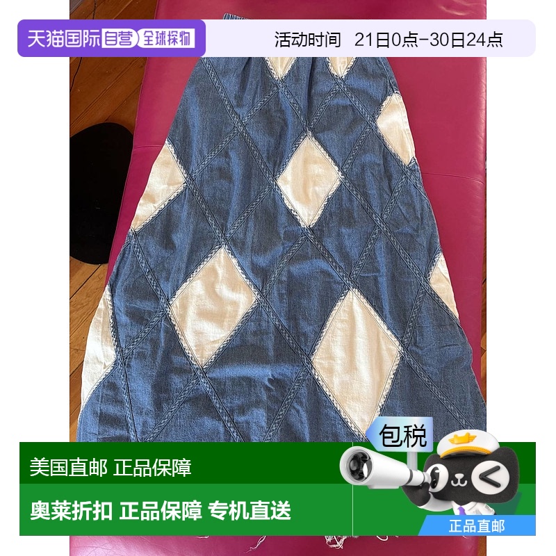 自营scully酸洗钻石拼接纯棉牛仔长裙-牛仔【美国奥莱】直发