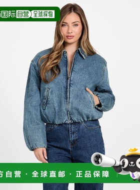 自营guessMarissol Balloon Denim Jacket - medium wash 美国奥