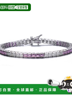 自营geneviveSterling Silver White Gold Plated with Colored C