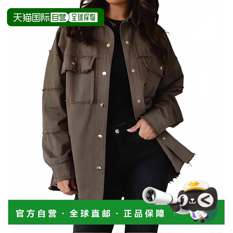 自营panacheThe Whiskey Weather Shacket In Olive - olive 美国
