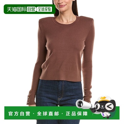 自营L'AGENCE Shoulder Pad Sweater - BROWN 毛衣美国直发奥莱