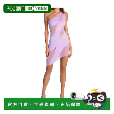自营 one world薰衣草色曲线迷你连衣裙 美国奥莱直发新款包臀裙