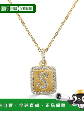 自营 sabrina14k 金和钻石首字母项链 - 黄色 a 美国奥莱直发吊坠