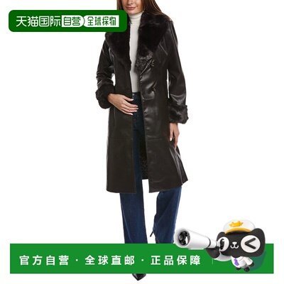 自营 Via Spiga系带风衣-棕色 美国奥莱直发