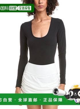 自营Splits59 Airweight Scoop Neck Bodysuit - black 美国奥莱