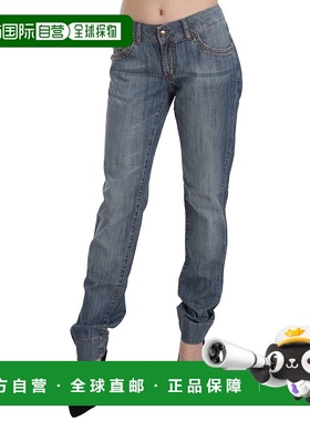 自营Just Cavalli Chic 女式洗水修身牛仔裤 - 蓝色 美国奥莱直发