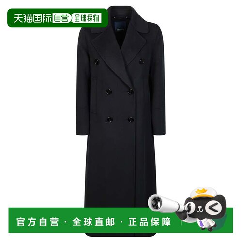 自营max mara双排扣背带外套-黑色Keepers 美国奥莱直发