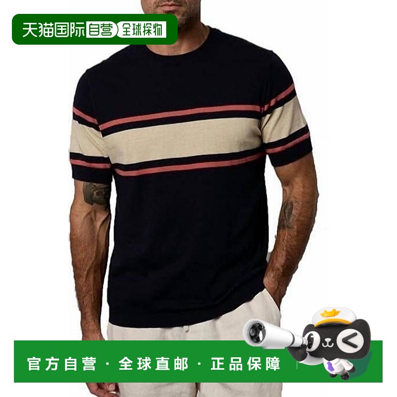 1h可退 【美国直邮】Vince 男装 Dexter 黑色圆领衫 T恤 舒适透气