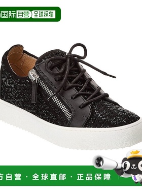 自营 Giuseppe Zanotti May London 皮革运动鞋 - 黑色 美国奥莱