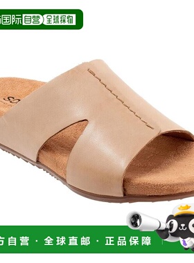 自营SoftWalk Beverly S2304-154女式凉鞋5.5米色皮革记忆泡棉FZP