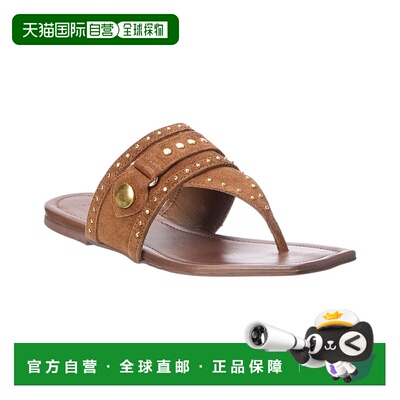 自营Schutz Aria Suede Thong Flat - Brown 女鞋美国直发奥莱