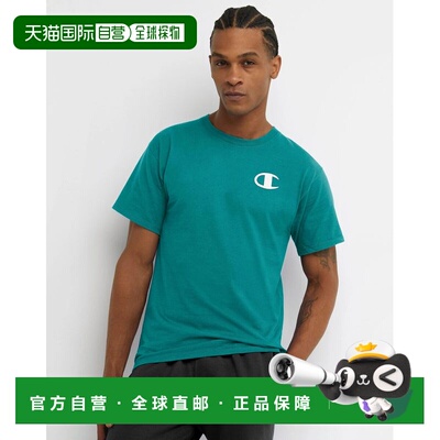 自营Champion Men's Classic Graphic Tee - Small - blue 美国奥