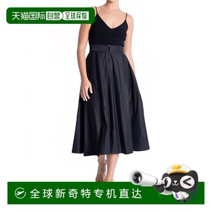 自营 美国奥莱直发 karina grimaldi黑色凤凰针织组合连衣裙