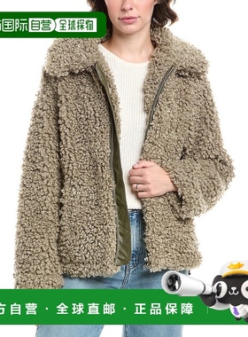 自营 Sam Edelman夏尔巴人夹克-绿色 美国奥莱直发