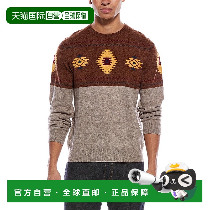 自营Brodie Cashmere Navajo Wool & Cashmere-Blend Crewneck Sw