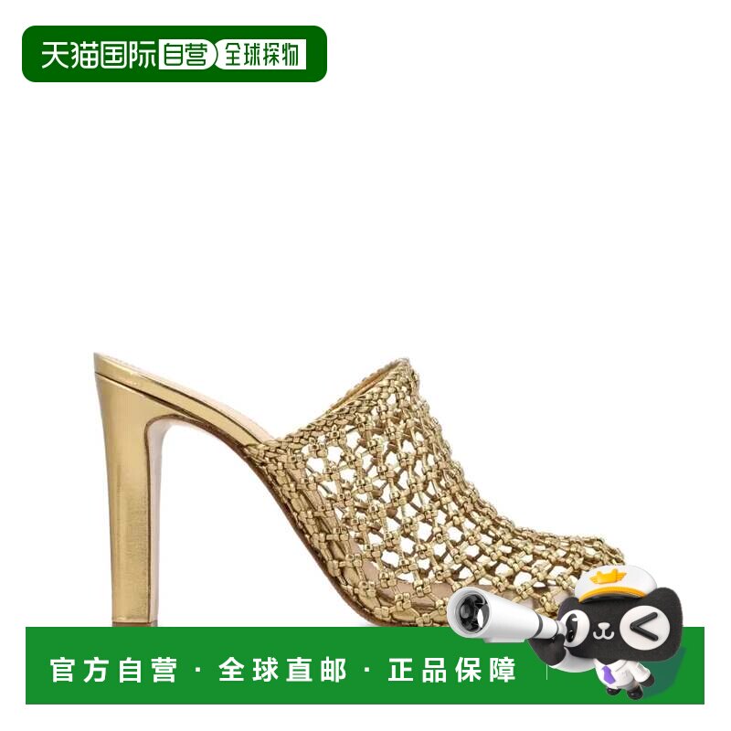 自营salvatore ferragamo菲拉格慕骡子-金色 美国奥莱直发女鞋
