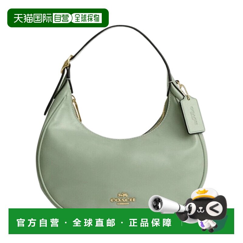 香港直邮COACH/蔻驰新款女士半月包单肩斜挎包月牙包女包牛皮