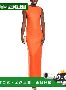 自营st. john圣约翰羊毛马克西连衣裙-橙色 美国奥莱直发