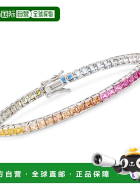 自营Ross-Simons Princess-Cut Rainbow Simulated Sapphire Tenn