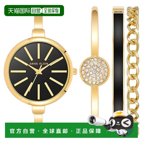 自营Anne Klein Women's Classic Black Dial Watch - black 美国