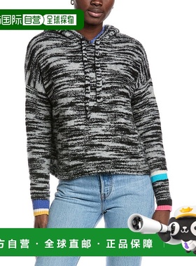 自营 autumn cashmere秋季羊绒太空染料羊绒连帽衫-灰色 美国奥莱