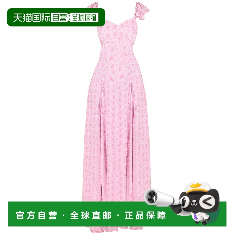 自营loveshackfancyLove Shack 精美 Tulonne 连衣裙 玫瑰贴片 -