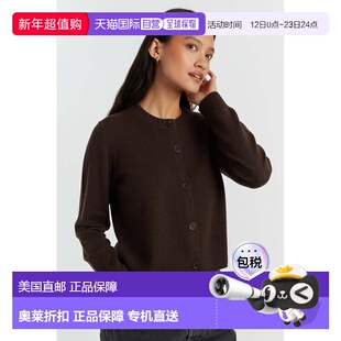 自营chinti & parkerChocolate Wool-Cashmere Crew Neck Cardiga