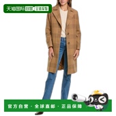 Cinzia 羊毛混纺风衣 Rocca 自营 Icons 长款 棕色 美国奥莱直发