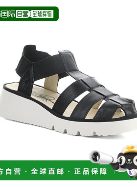 自营 FLY London Pefi 皮革凉鞋 - 黑色 罗马鞋 直发美国奥莱