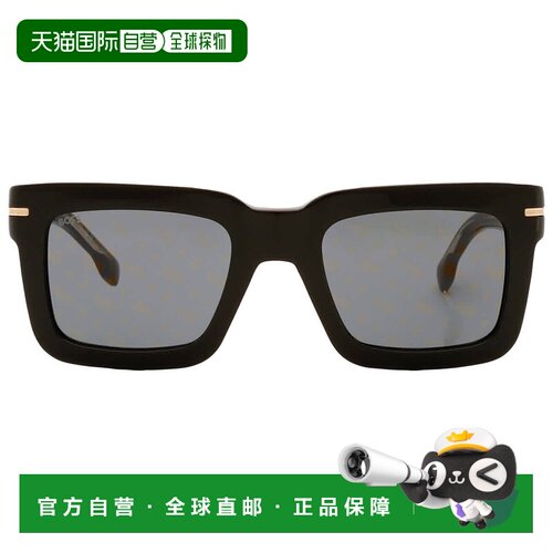 自营Hugo Boss Gold Logo Square Men's Sunglasses BOSS 1501/S