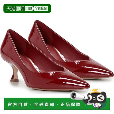 自营Vince Camuto Margie女式火焰漆皮小猫鞋跟HTAT1098-红色 美