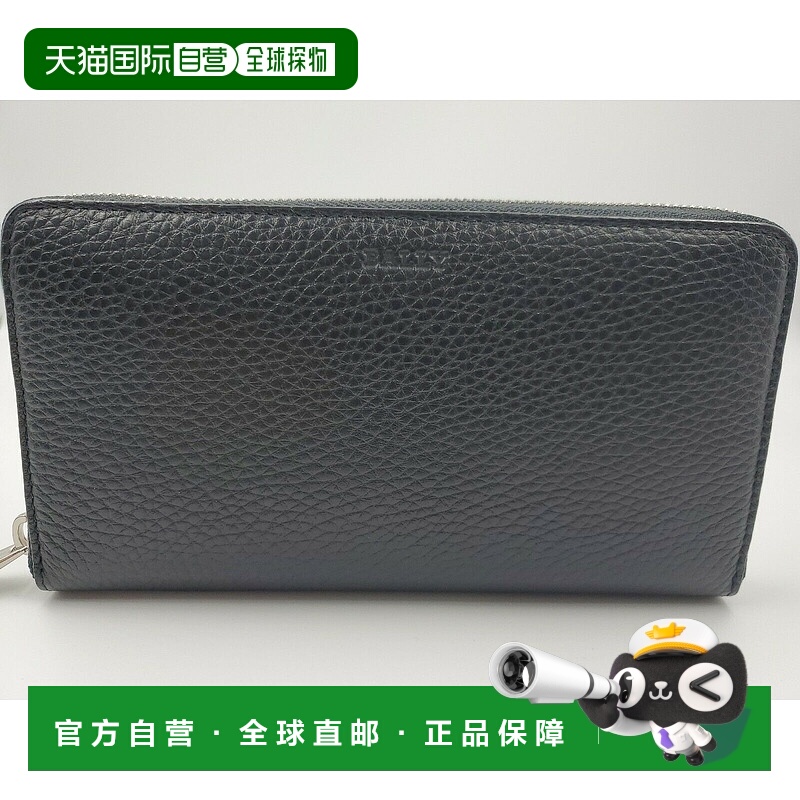 自营Bally Selen 男士 6219458 全拉链黑色小牛皮钱包 - 多色 美