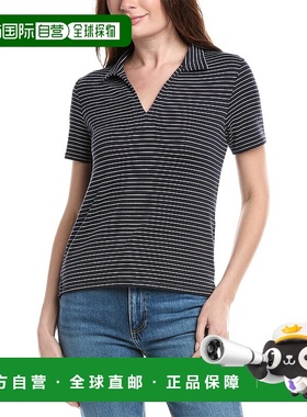 自营 rag & bone碎骨针织条纹马球衫-蓝色 美国奥莱直发