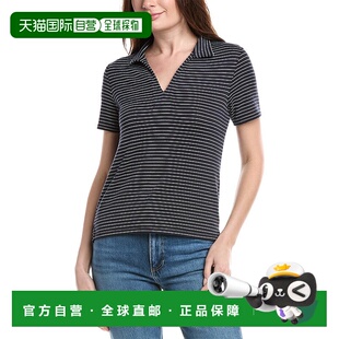 蓝色 自营 bone碎骨针织条纹马球衫 美国奥莱直发 rag