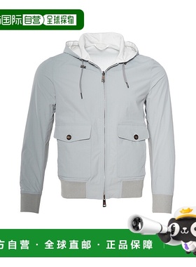 自营 kitonKired Jeff棉质双面连帽轻便夹克-灰色、白色 美国奥莱