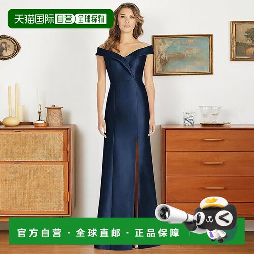 【美国直邮】alfred sung 女士 连衣裙礼服缎面露【付后1h可退】