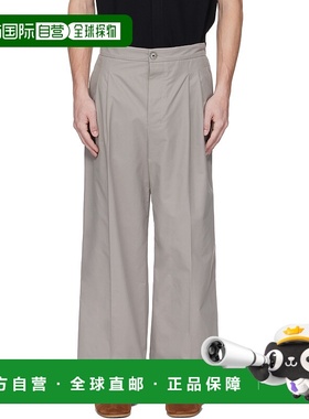 1h可退 香港直邮潮奢 Ami Paris 男士 灰色 Large 长裤 HTR432CO0