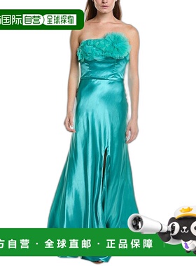 自营 Rene Ruiz 亮片直筒连衣裙 - 蓝色 美国奥莱直发长裙