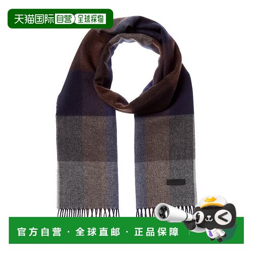 自营Bruno Magli Silk & Cashmere-Blend Scarf - blue 美国奥莱