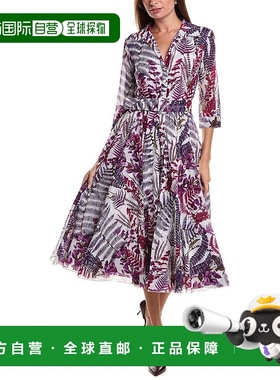 自营Samantha Sung Aster Midi连衣裙-白色 美国奥莱直发