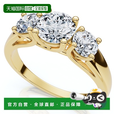 自营pompeii31Ct Three Stone Diamond Engagement Ring 14k Gold