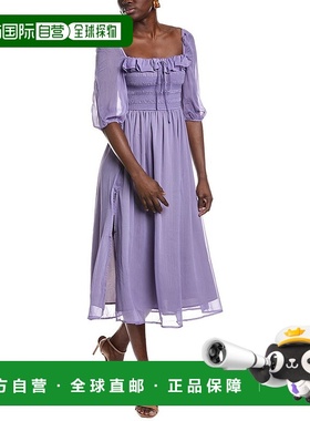 自营 opto.p.t米拉 米迪连衣裙-紫色 美国奥莱直发