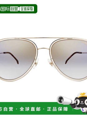 自营Carrera Blue Shaded Gold Mirror Pilot Unisex Sunglasses