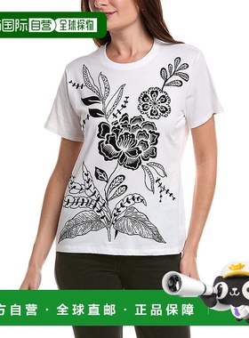 自营johnny was约翰尼植绒T恤-白色 美国奥莱直发