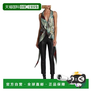 皮革修身 九分裤 中腰直筒裤 1h可退 休闲 Vince 时尚 柔 美国直邮