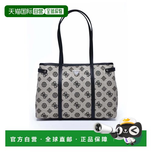 自营guessBeyza Shoulder Bag - Beige/Black - grey 美国奥莱直