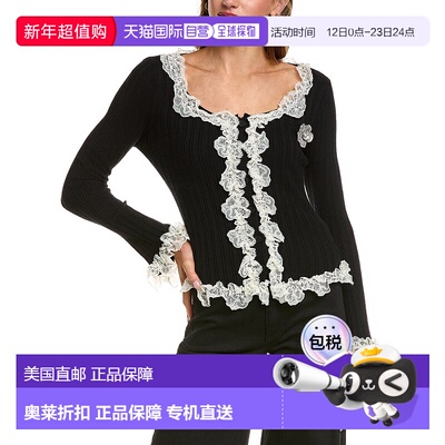 自营Beulah Lace Knit Top - black 美国奥莱直发