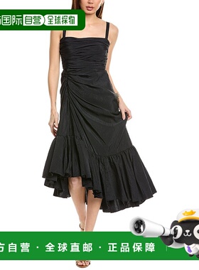 自营 cinq a septCinq à Sept Zinnia 中长连衣裙 - 黑色 美国奥