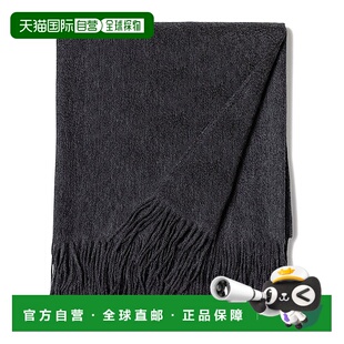 Woven grey Cashmere Throw 美国奥 Fringed 自营sofiacashmere